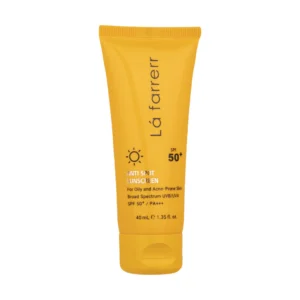 کرم ضدآفتاب و ضدلک بی‌رنگ لافارر مدل SPF50، مناسب پوست‌های چرب، حجم 40 میلی‌لیتر
